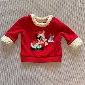 Disney Baby 3-6 Months Red Christmas sweater